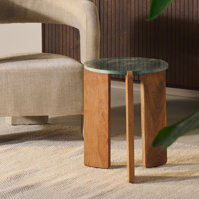 Bijzettafel Lila – Walnoot Ø39 cm