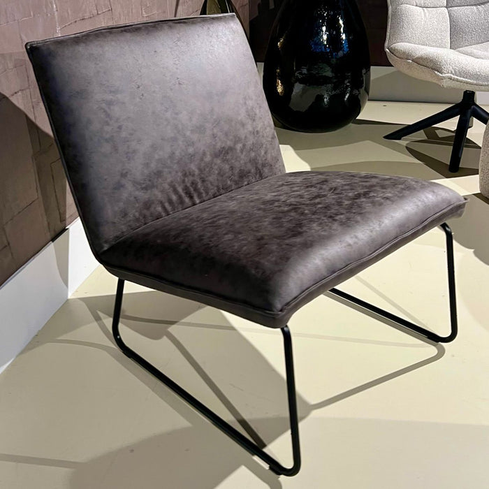 Fauteuil James – Microleder Antraciet