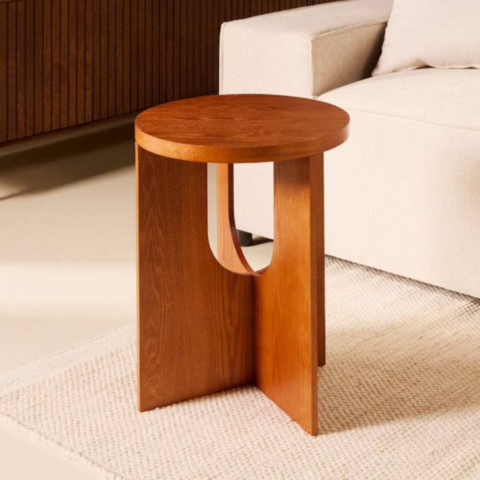 Bijzettafel Oscar | Walnoot Ø40cm