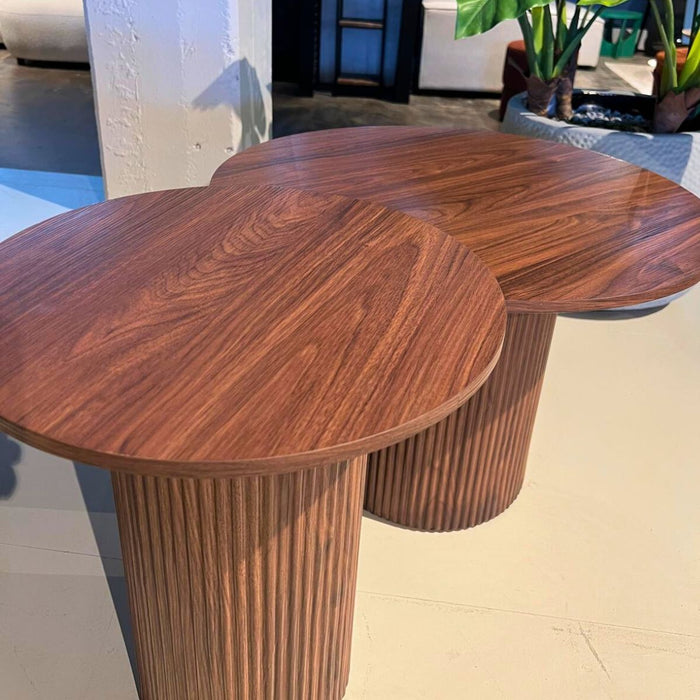 Bijzettafel Nora | Walnoot Ø40cm