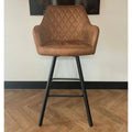 Barkruk Brione - Microvezel Cognac