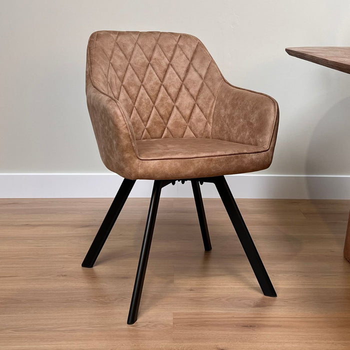 Eetkamerstoel Brione - Microvezel Taupe