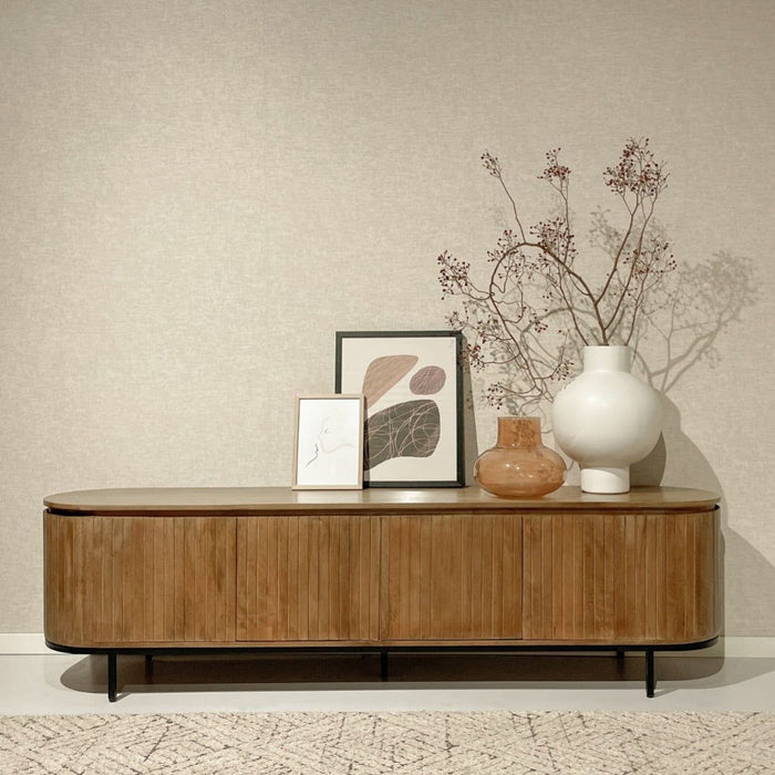 TV-Meubel Noor | Naturel hout, Zwart