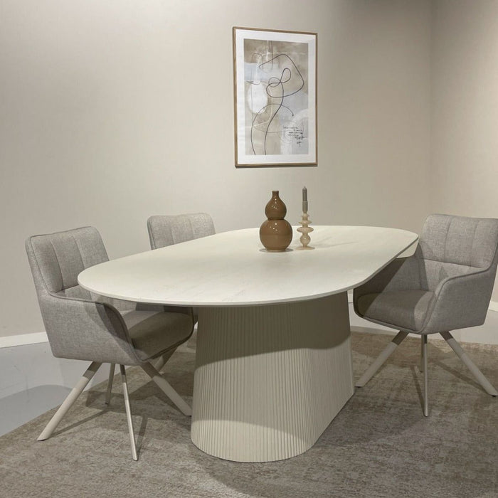 Eettafel Patrice Ovaal | Crème wit