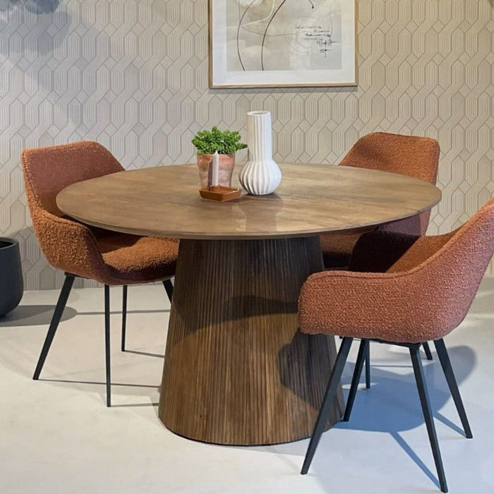 Eettafel Salvator Rond | Lichtbruin