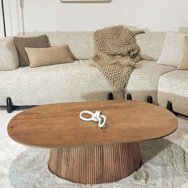 Salontafel Salvator | Lichtbruin 120cm Ovaal