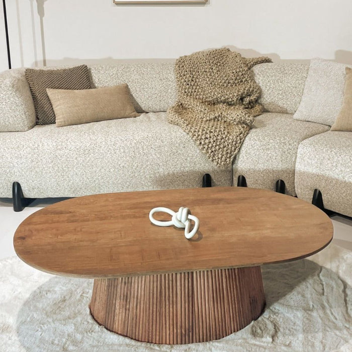 Salontafel Salvator | Lichtbruin 120cm Ovaal