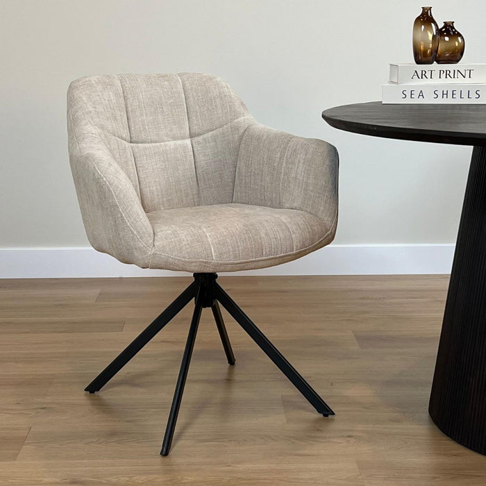 Eetkamerstoel Jesse – Stof Beige