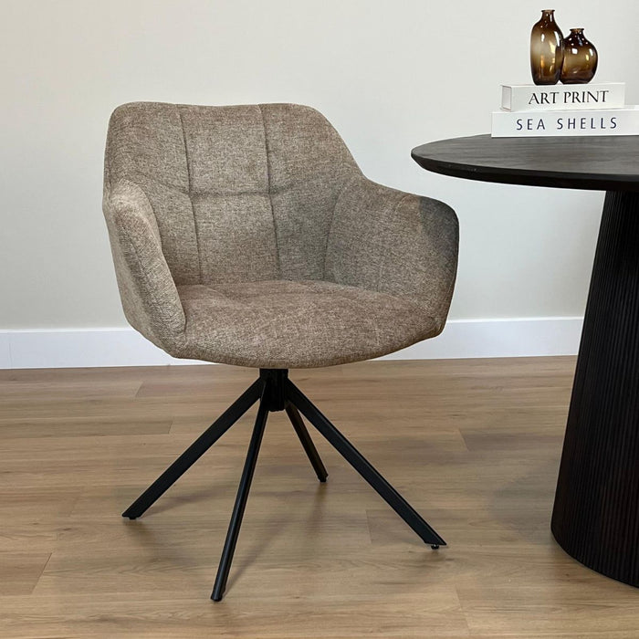 Eetkamerstoel Jesse – Linnen Taupe