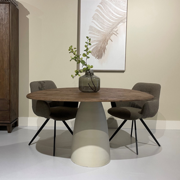 Eetkamertafel Marron | Crème wit 140cm