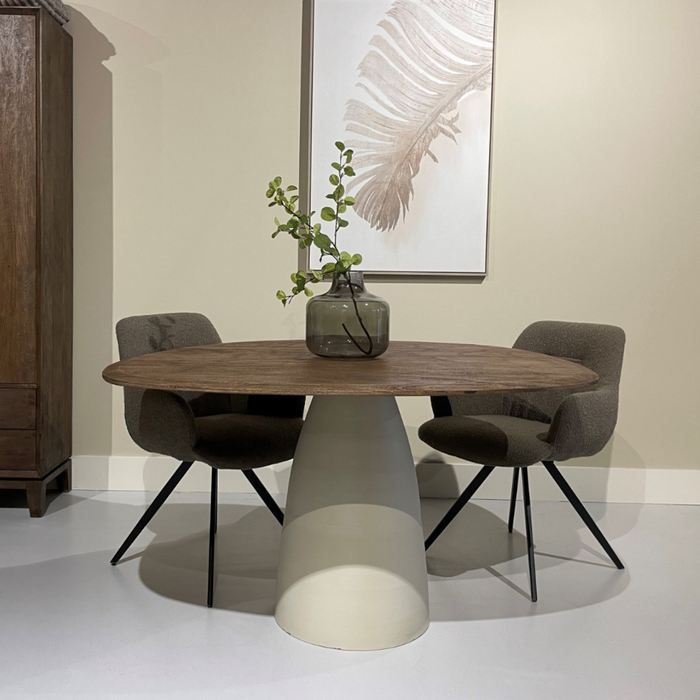 Eetkamertafel Marron | Crème wit 140cm