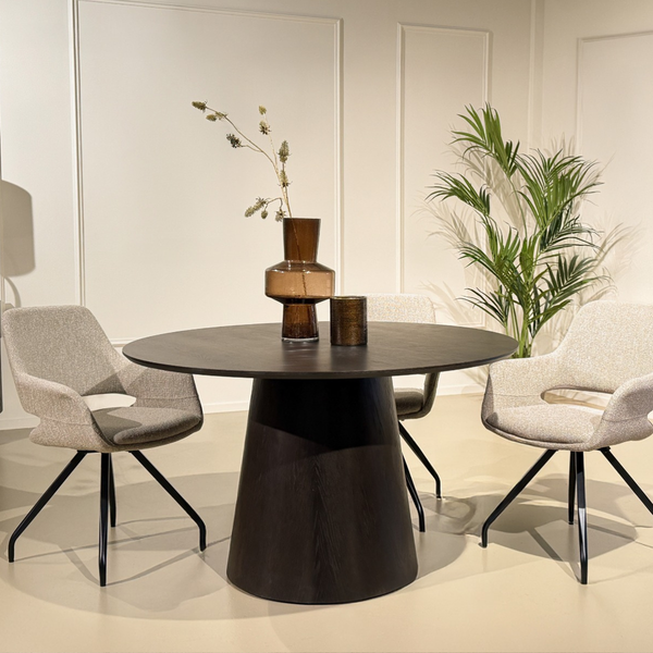 Eettafel Novero Espresso Rond | Bruin 130cm
