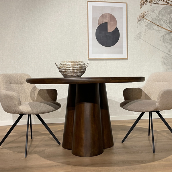 Eettafel Brix Clubs | Bruin 130cm
