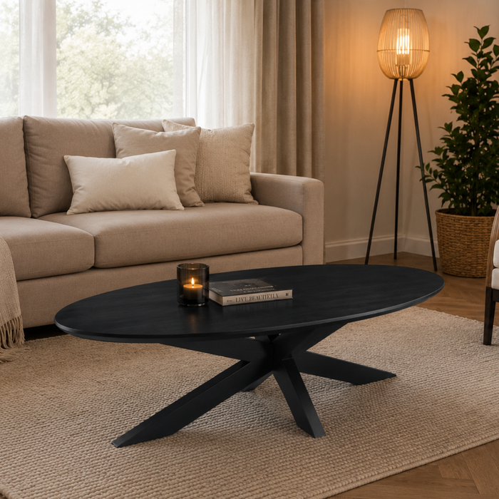 Salontafel Oslo Oval | Zwart