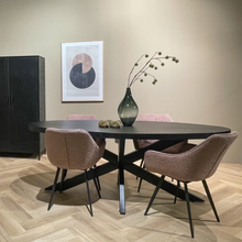 Eetkamertafel Kala Oval Spider | Zwart 240cm