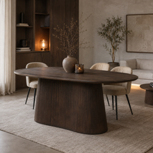 Eettafel Mokka Ovaal | Donkerbruin