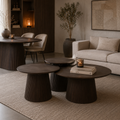 Bijzettafel Mokka | Donkerbruin Ø60cm