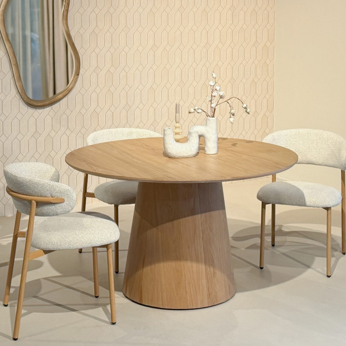 Eettafel Novero Rond | Naturel 130cm
