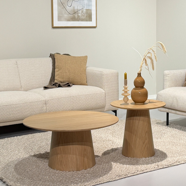 Salontafel Novero Rond | Naturel 50cm