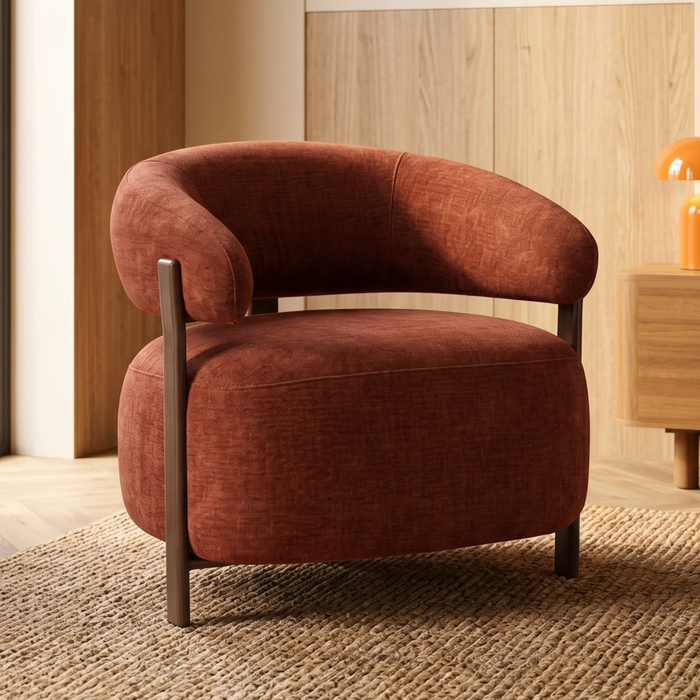 Fauteuil Rose - Stof Burgundy