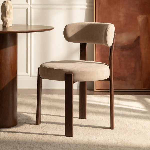 Eetkamerstoel Rose - Stof Beige
