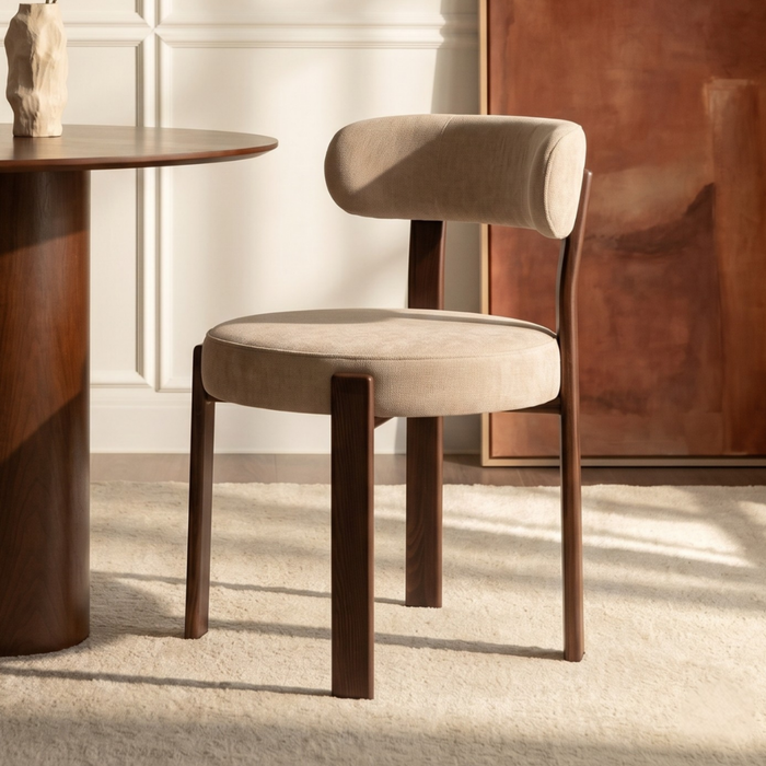 Eetkamerstoel Rose - Stof Beige
