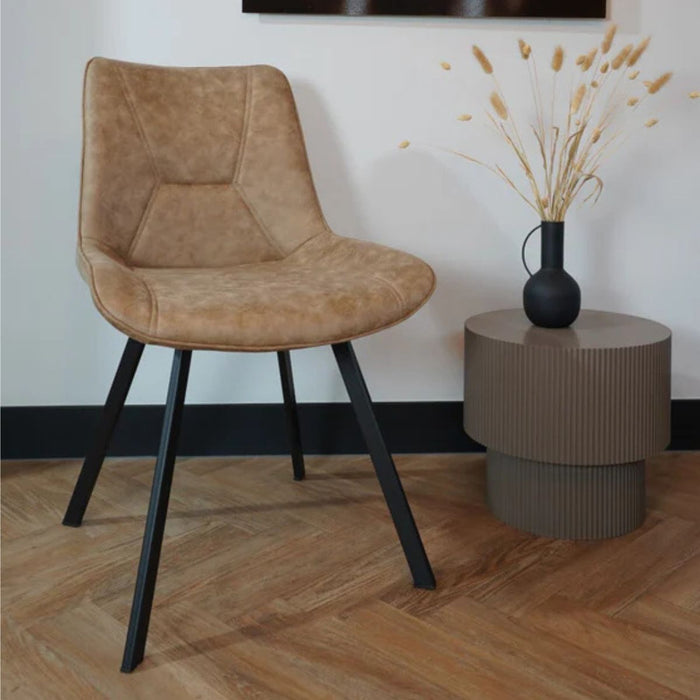 Eetkamerstoel Luna - Microvezel Taupe