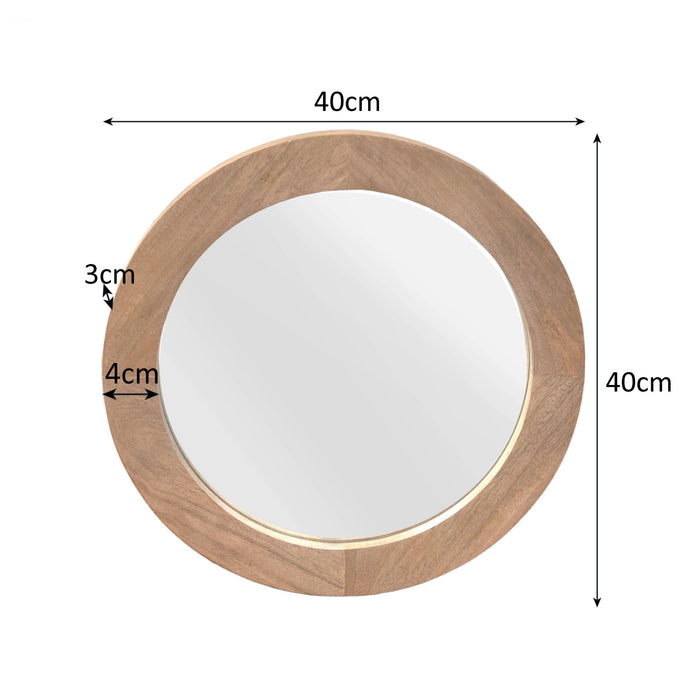 Ronde Spiegel Dide | Naturel 40cm