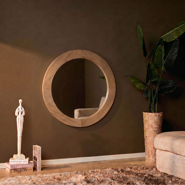 Ronde Spiegel Dide | Naturel 40cm