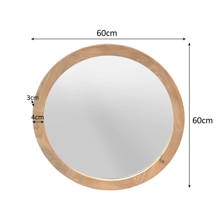 Ronde Spiegel Dide | Naturel 60cm