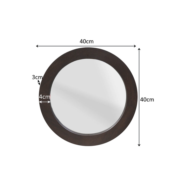 Ronde spiegel Dide | Bruin 40cm