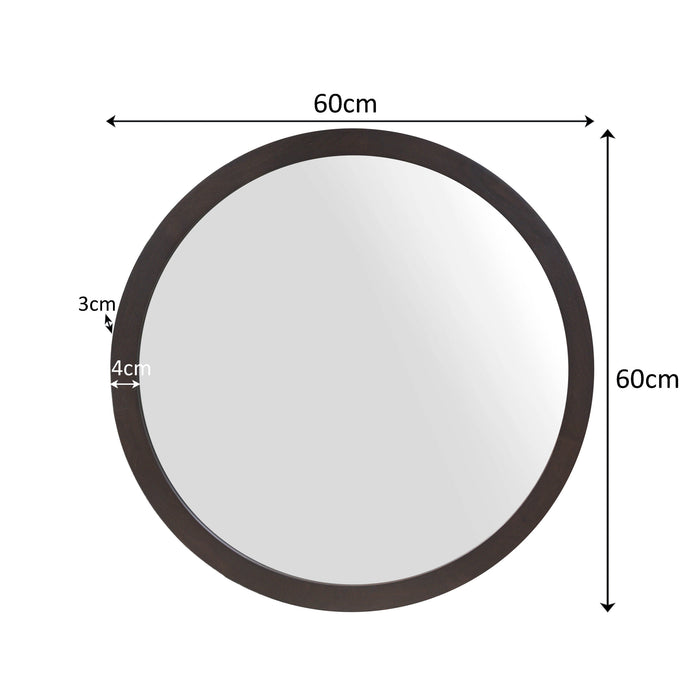 Ronde spiegel Dide | Bruin 60cm
