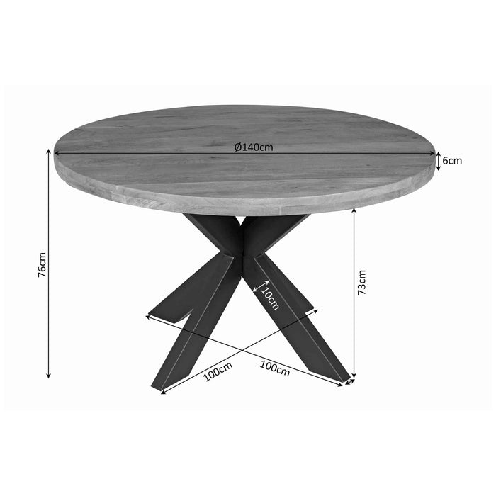 Eetkamertafel Denver Naturel - Ø140cm | Rond