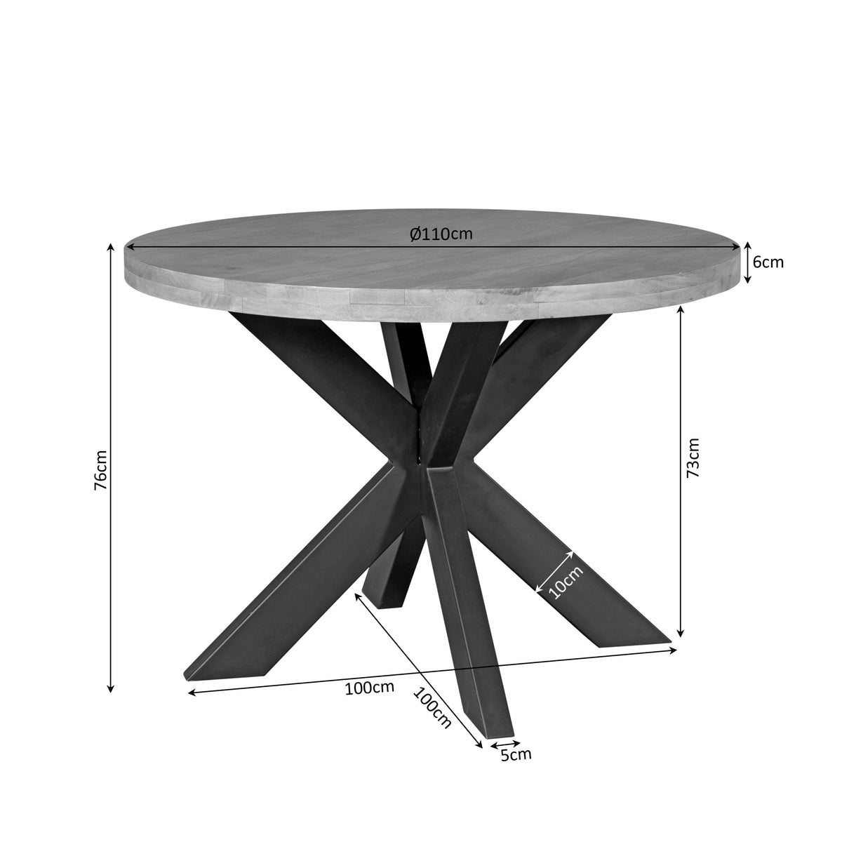 Eettafel Dakota Rond | Naturel