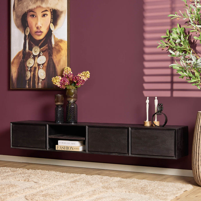 Zwevend TV-Meubel Ambiance | Black 200cm