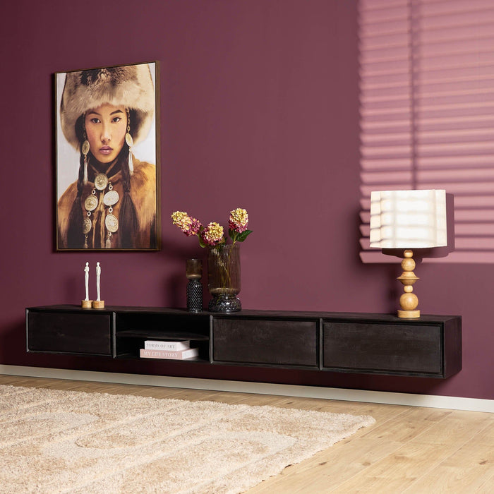 Zwevend TV-Meubel Ambiance | Black 280cm