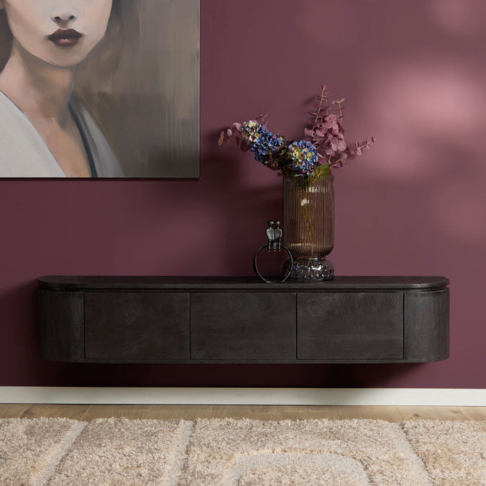 TV Meubel Excellent | Black 160cm  ( Zwevend / Staand )