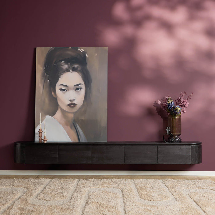 TV-Meubel Excellent | Black 280cm  ( Zwevend / Staand )