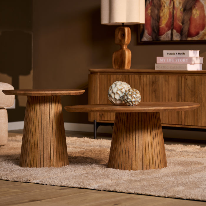 Salontafel Rond Solana | Naturel 80cm
