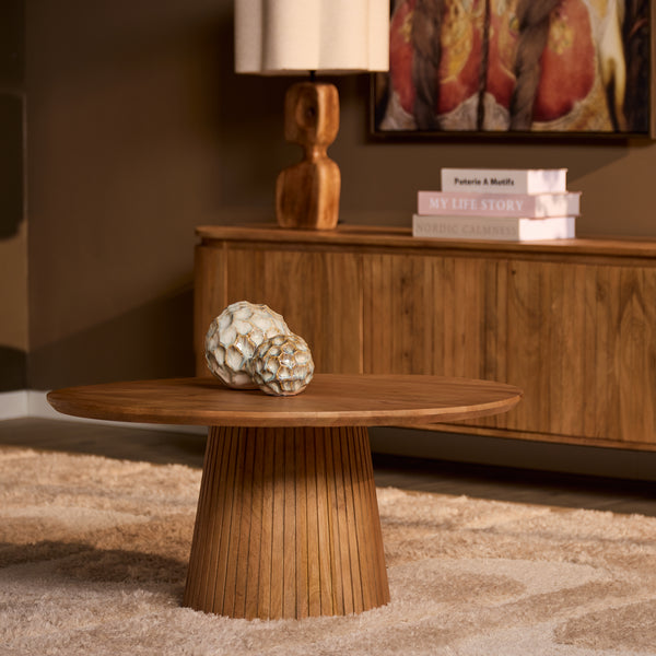 Salontafel Solana Rond | Naturel 80cm
