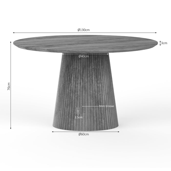 Eettafel Solana Naturel - Ø130cm | Rond