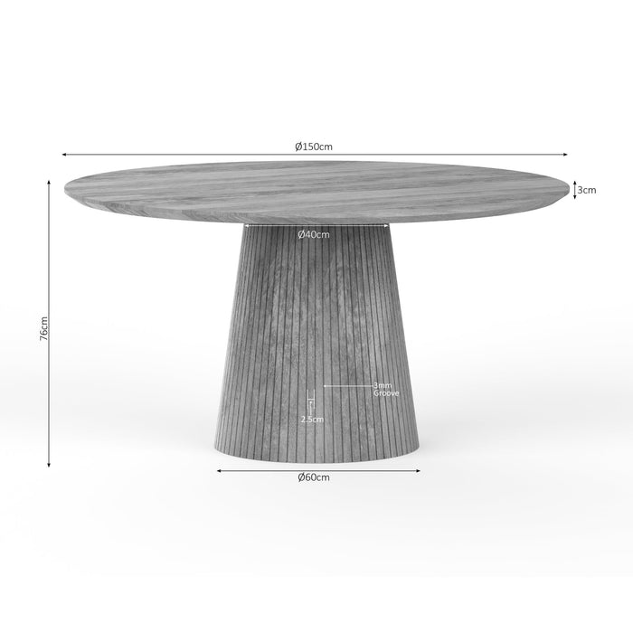 Eettafel Solana Naturel - 150cm | Rond