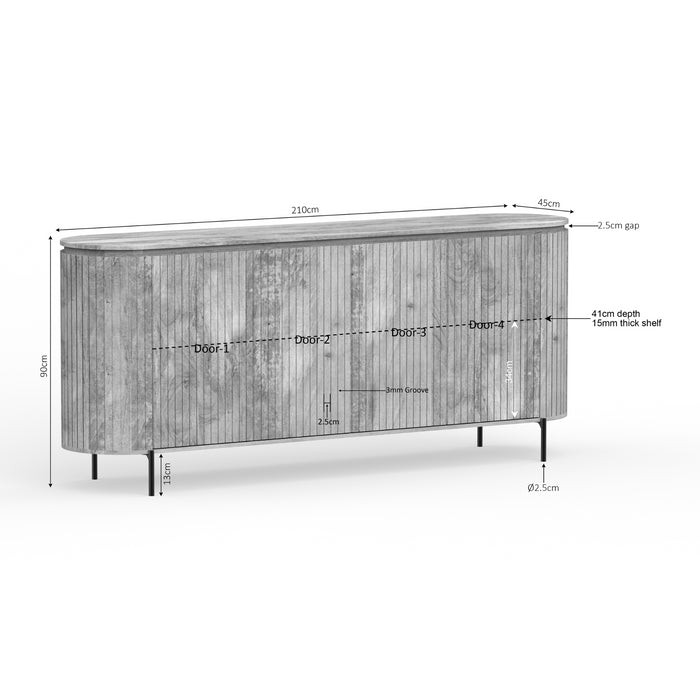 Dressoir Solana | Naturel 210cm
