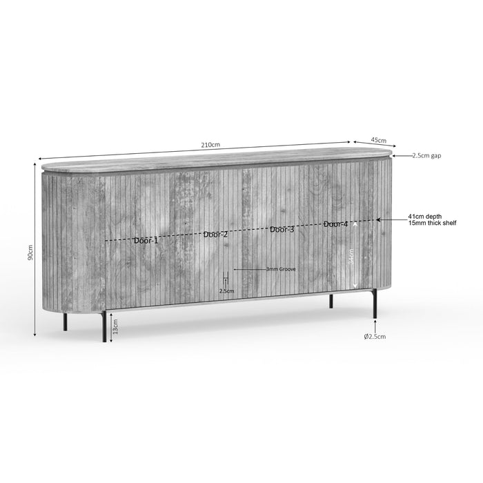 Dressoir Solana | Naturel 210cm