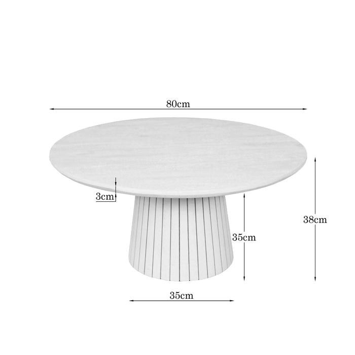 Ronde Salontafel Solana | Zand 80cm