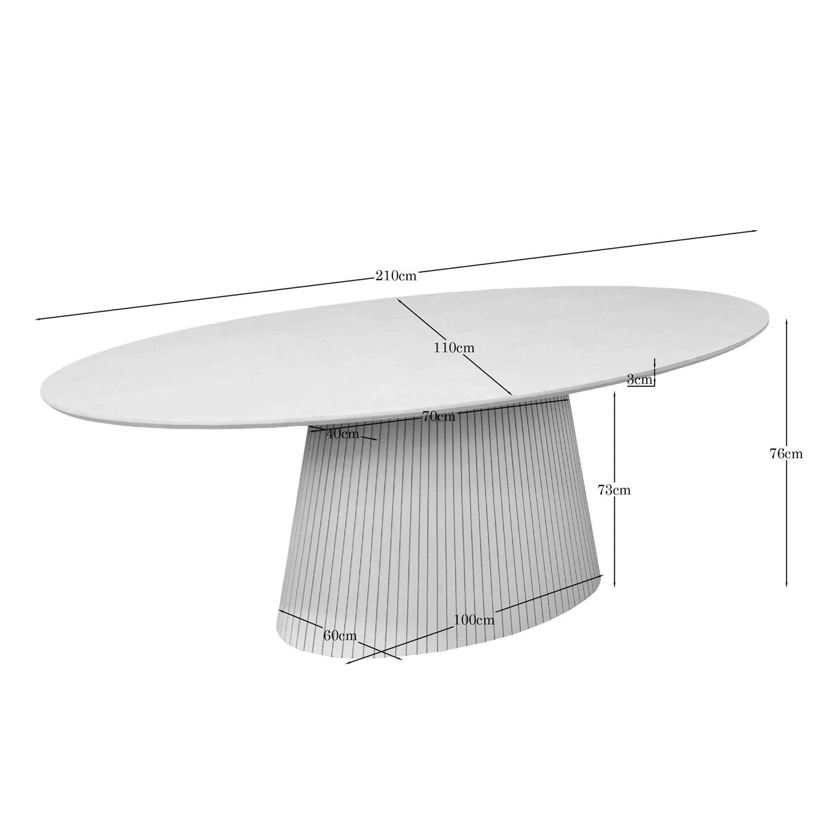 Eettafel Solana Ovaal | Sand