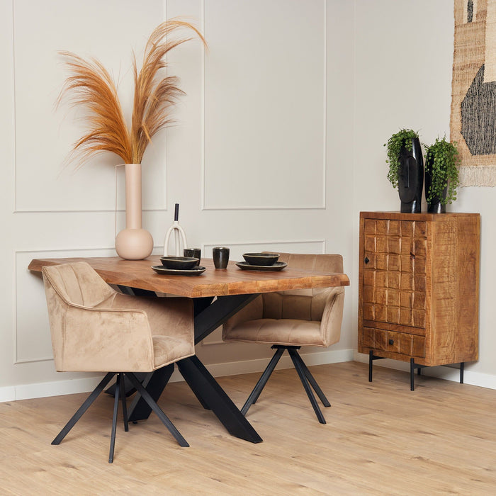 Eettafel Boston Naturel - 160cm | Recht