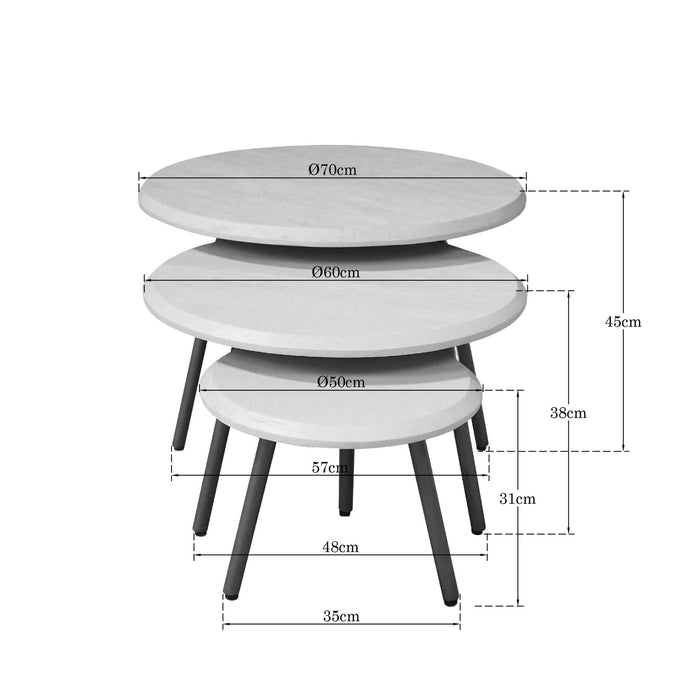 Salontafel Ohio Rond | Zand 70cm
