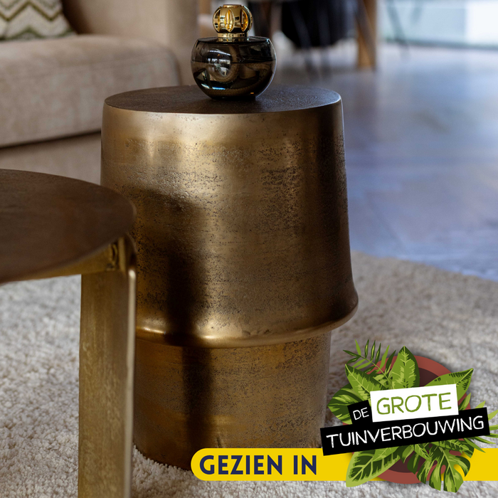 Bijzettafel Glamor Rond | Goud 30cm