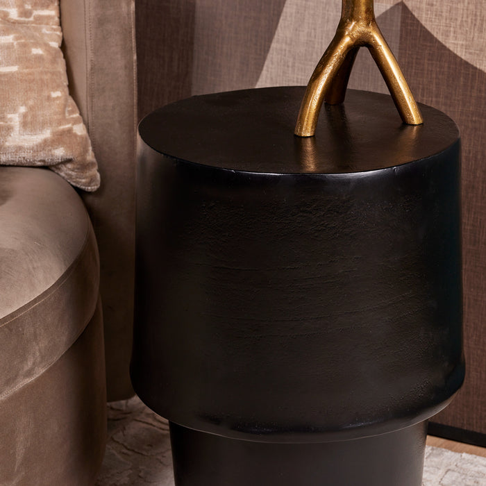 Bijzettafel Kacy Rond | Zwart 36cm